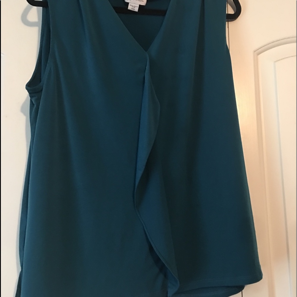 Teal sleeveless top